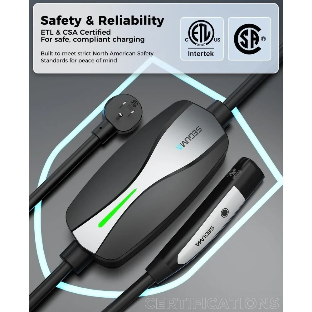 Level 1/2 Tesla Charger, ETL Certified 12A/16A, 25FT Tesla Extension Cable, 120V
